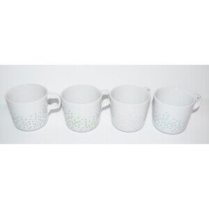 Ikea Polka Dot Coffee Mugs 7 oz Light Green Pink Blue Maria Vinka  4pc set 10866